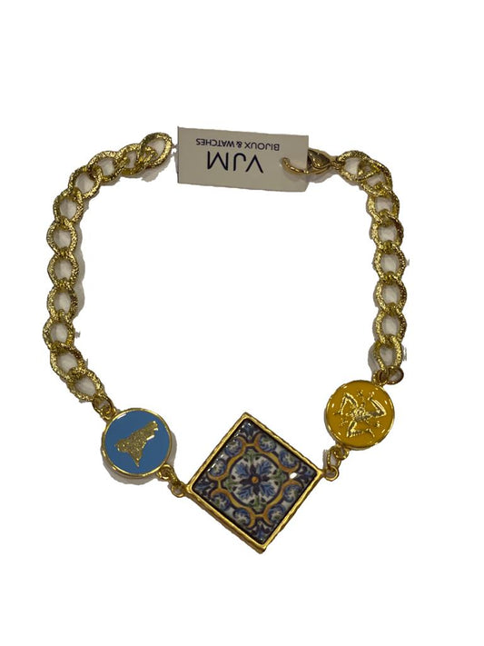 Bracciale collezione Sicilia Piastrella + sfere in ceramica smaltate