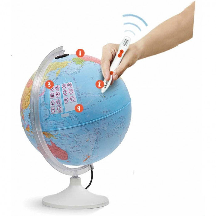 GLOBO PARLAMONDO Ø 30 INTERATTIVO CON PENNA PARLANTE TECNODIDATTICA