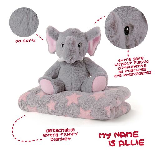 COPERTINA + PELUCHE ELEPHANT PERLETTI TOYS