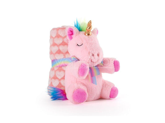 COPERTINA + PELUCHE LILY UNICORN PERLETTI TOYS
