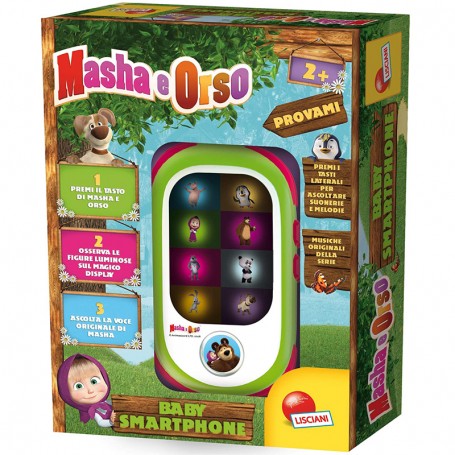 Lisciani Giochi- Masha Baby Smartphone LED, Colore, 95100