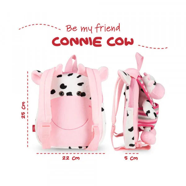 Connie Cow Reversible Zaino Con Peluche 25cm Perletti