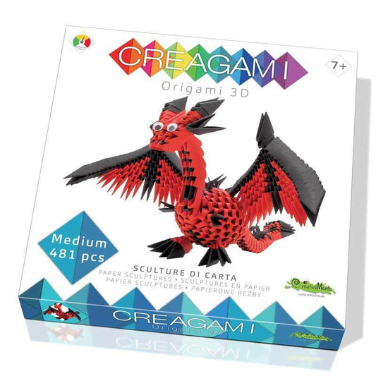 CREAGAMI ORIGAMI 3D SCULTURE DI CARTA DRAGO MEDIUM 481 PCS 14 CM MADE IN ITALY