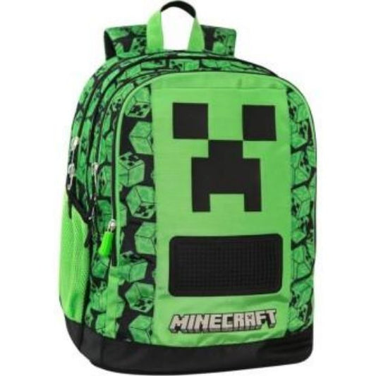 ZAINO SCUOLA ORGANIZZATO PIXEL MINECRAFT - 74359