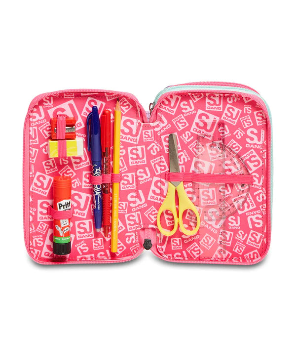 ASTUCCIO 3 ZIP COLOR - ANIMALI FANTASY SJ GIRL