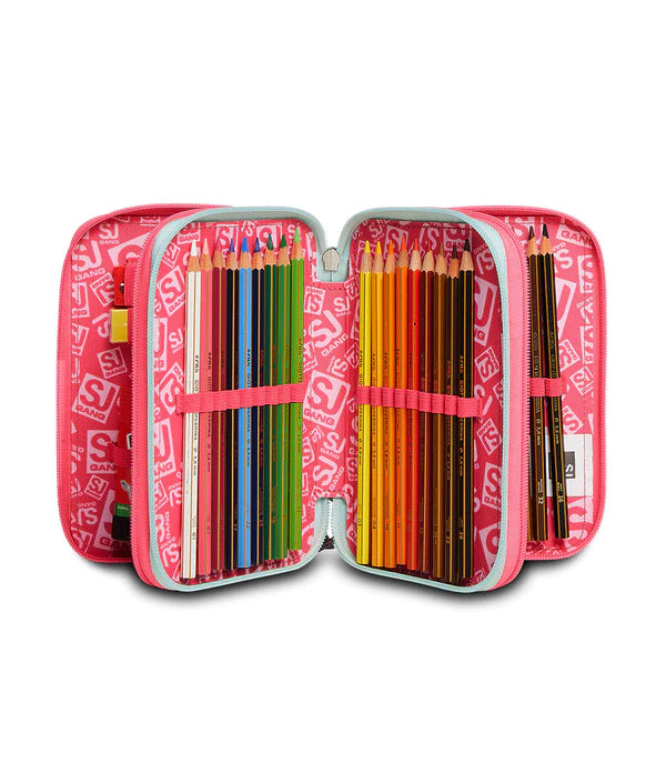 ASTUCCIO 3 ZIP COLOR - ANIMALI FANTASY SJ GIRL