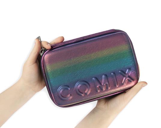 Astuccio Corredo Maxi Zip Comix Rainbow Purple