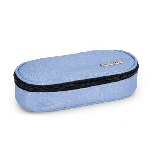 Astuccio Ovale Organizzato Lurex Azzurro Comix