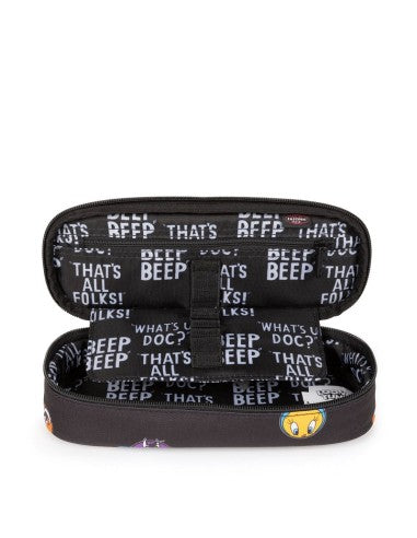 ASTUCCIO OVALE SINGLE EASTPAK - LOONEY TUNES BLACK