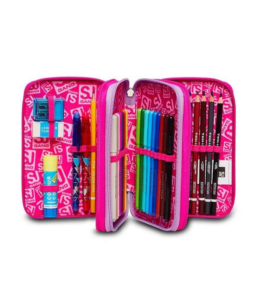 Astuccio scuola 3 zip SJ Heart Lolly