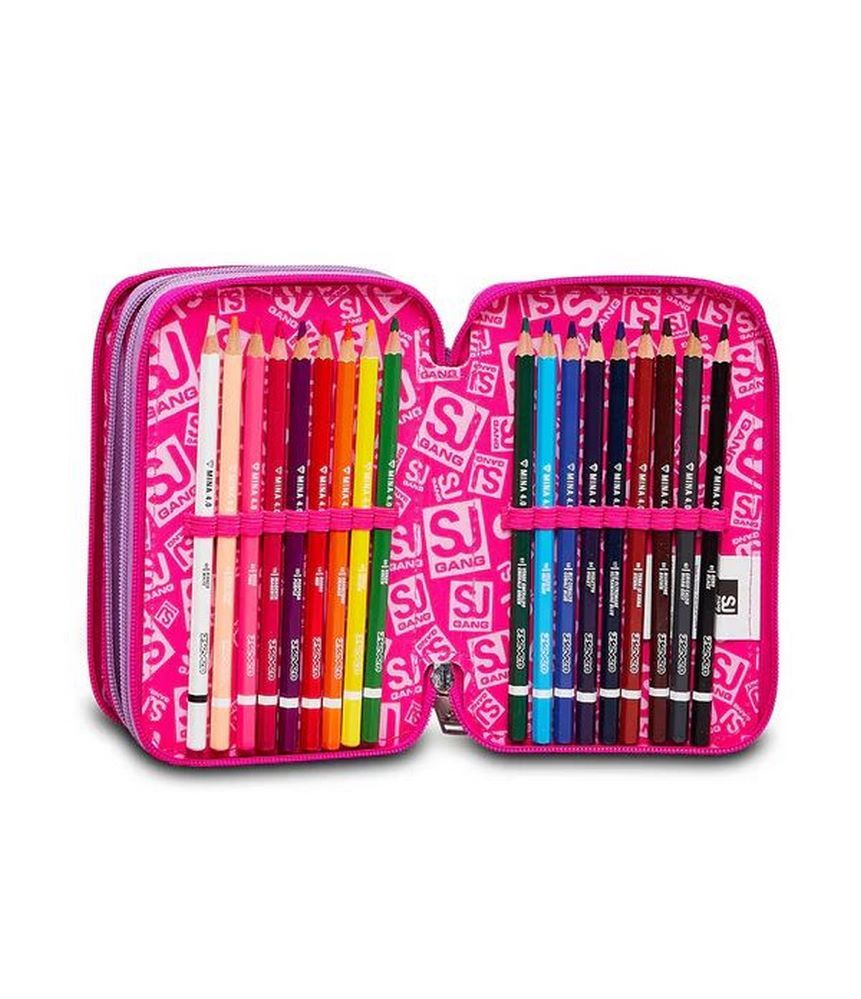 Astuccio scuola 3 zip SJ Heart Lolly