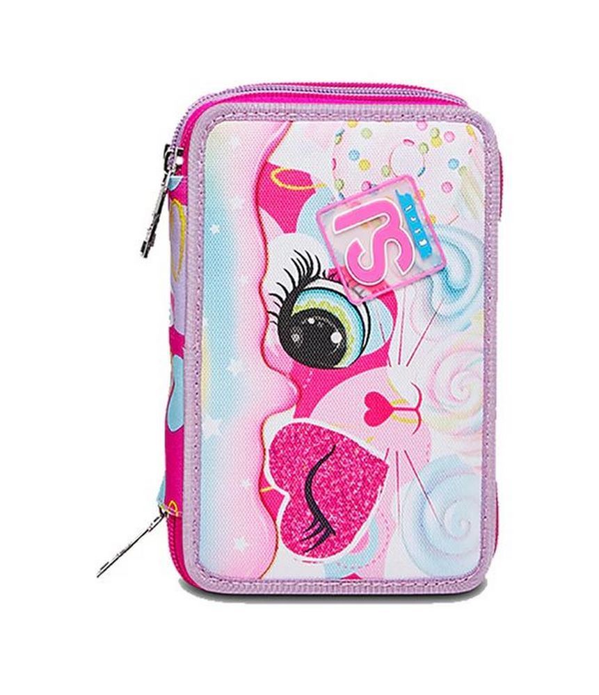 Astuccio scuola 3 zip SJ Heart Lolly