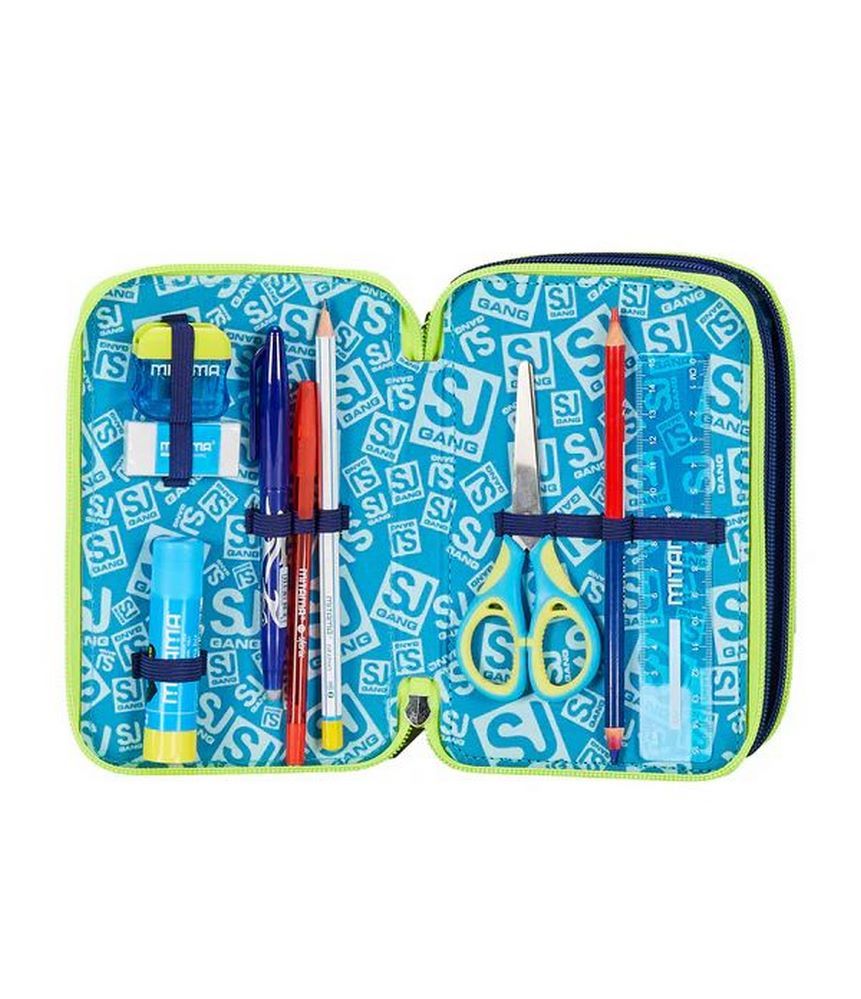Astuccio scuola 3 zip SJ Sharkstory