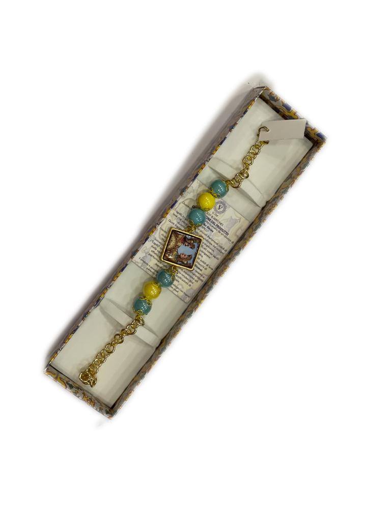 BRACCIALE COLLEZIONE SICILIA PIETRA LAVICA QUADRATA