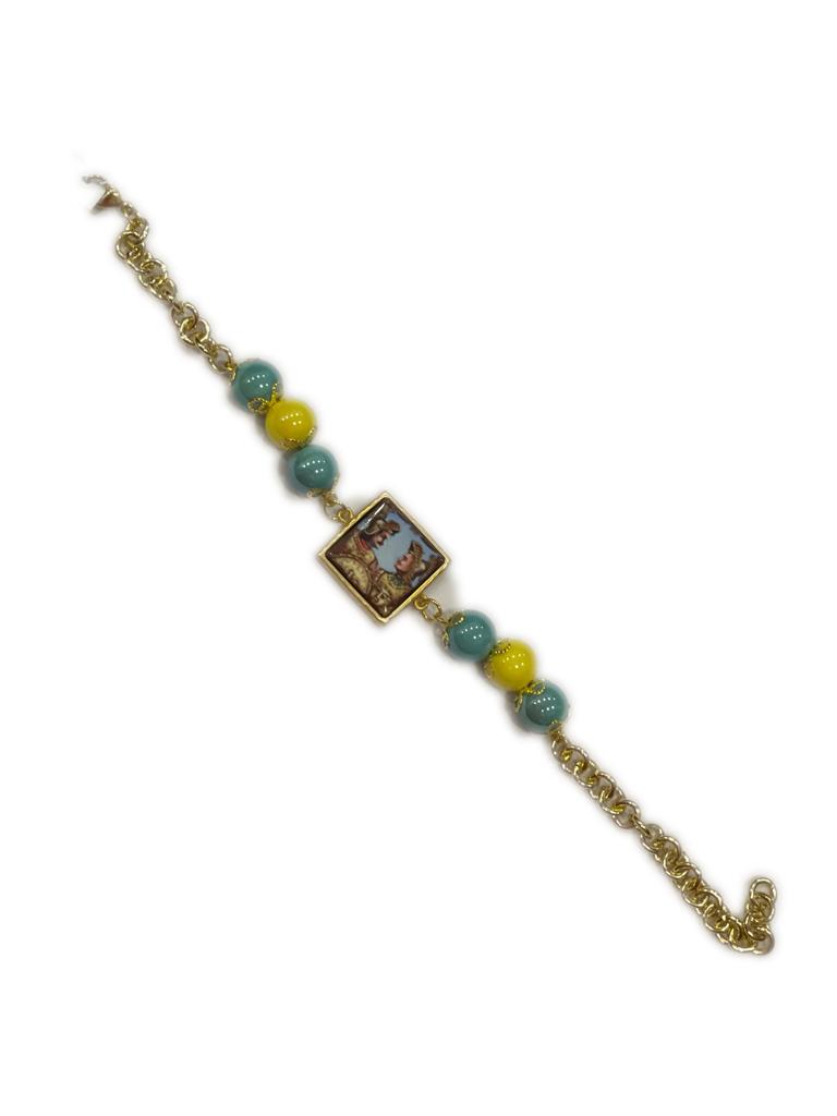 BRACCIALE COLLEZIONE SICILIA PIETRA LAVICA QUADRATA