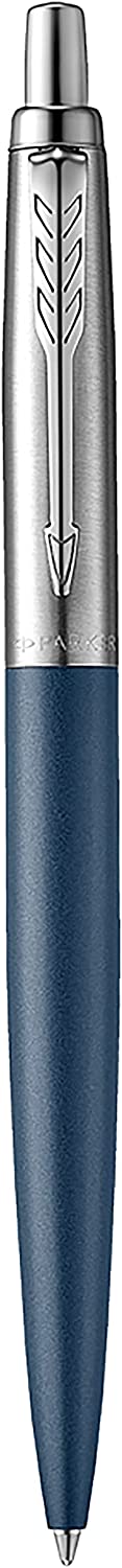 Parker Jotter Penna a Sfera XL, Finitura Cromata, Punta Media, Inchiostro Blu, Confezione Regalo, Primrose Matte Blue
