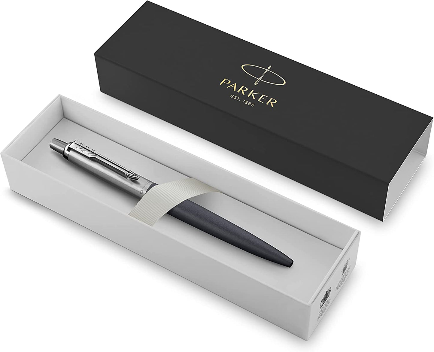 Parker Jotter Penna a Sfera XL, Finitura Cromata, Punta Media, Inchiostro Blu, Confezione Regalo, Primrose Matte Blue