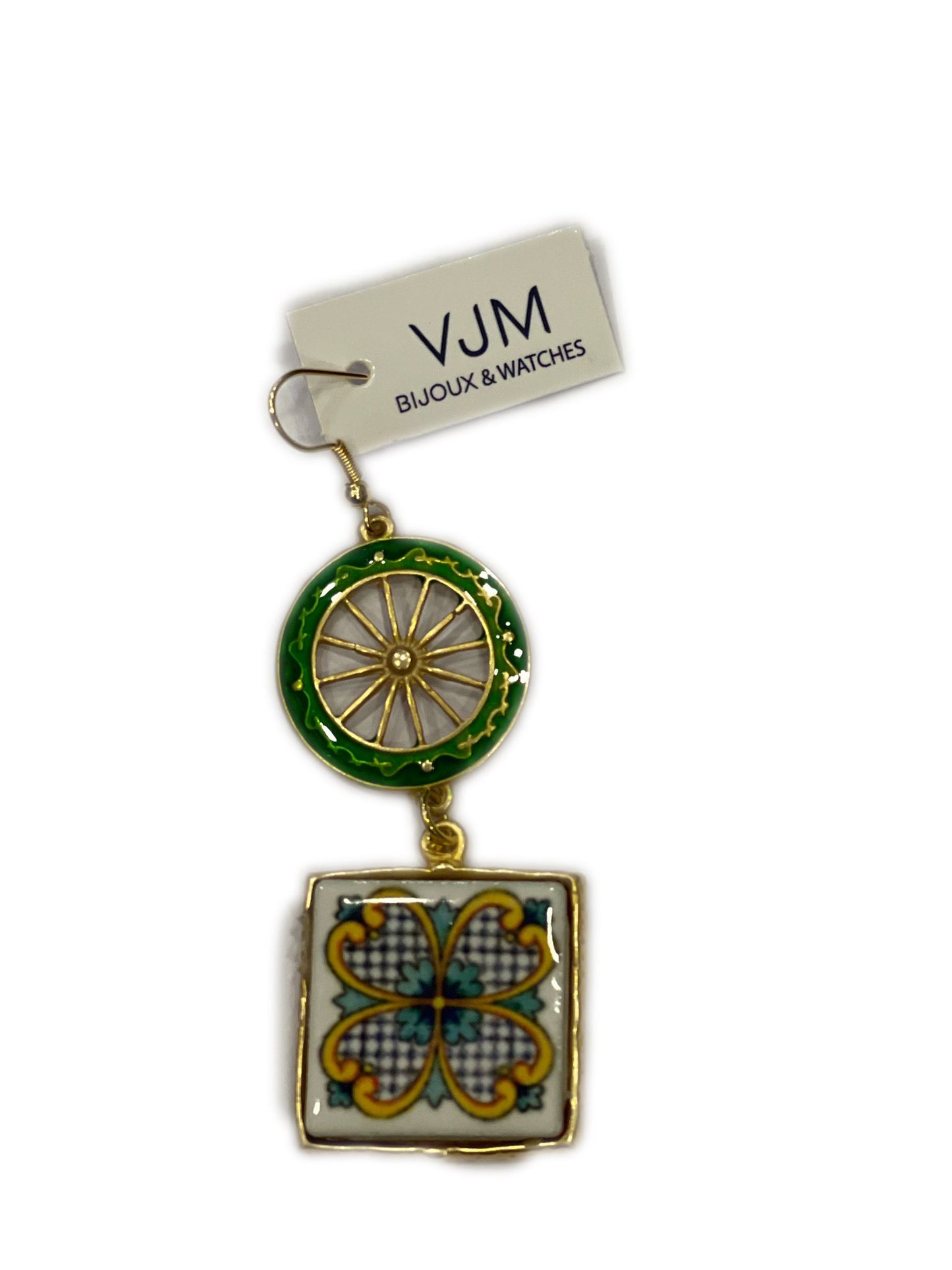 ORECCHINI COLLEZIONE SICILIA PIASTRELLA IN CERAMICA