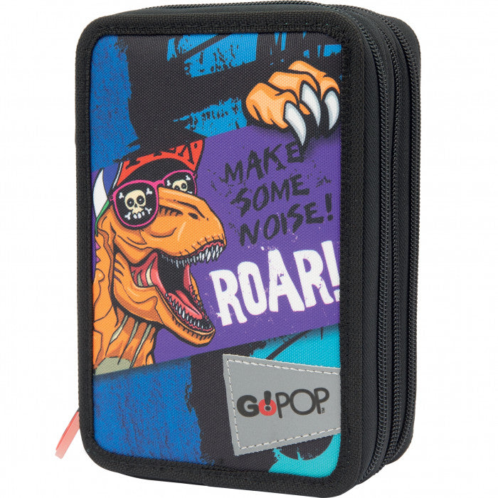 ASTUCCIO 3 ZIP CON CORREDO T-REX GOPOP