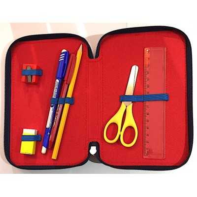 ASTUCCIO 3 ZIP triplo scomparto SPIDERMAN seven TRE PIANI accessoriato UOMO RAGNO marvel