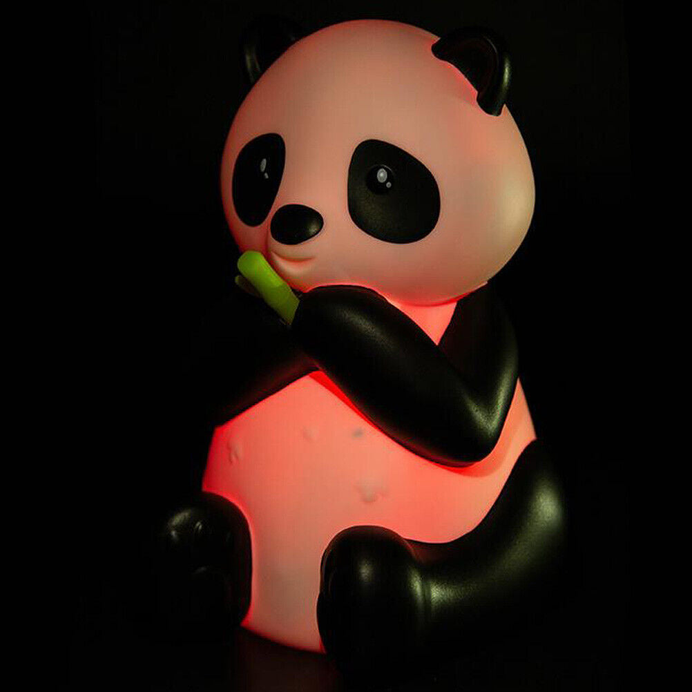Lampada led multicolore con timer automatico a forma di panda