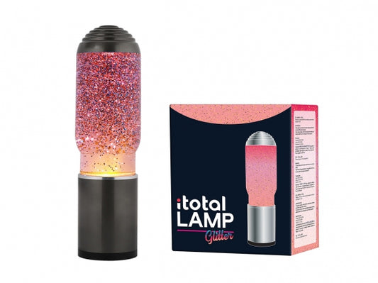 Lamp ADA con base grigio scuro, liquido Glitter