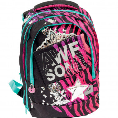 ZAINO SCUOLA ESTENSIBILE 3 SCOMPARTI ROUND REBEL GOPOP